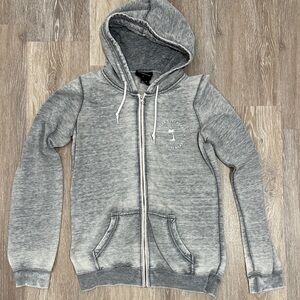 Heather Gray Zip-Up Hoodie